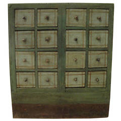 19th Century French Painted Apothecary Chest