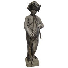 19th Century French Garden Statue of Pan