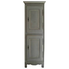 Antique 18th Century French Painted Tall Chimney Cupboard