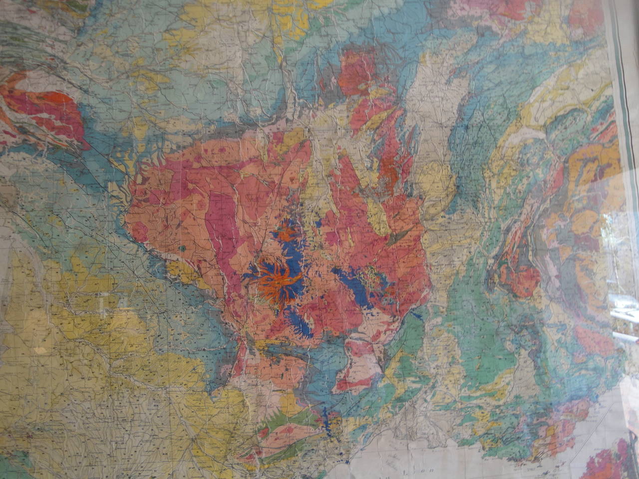 French Mid-Century Geological Map of France