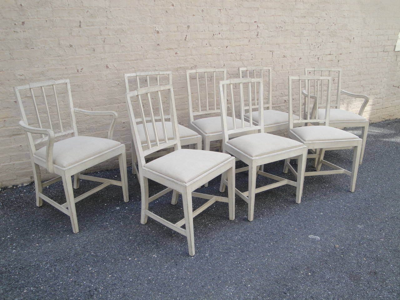 Gustavian Set of 14 Swedish Dining Chairs