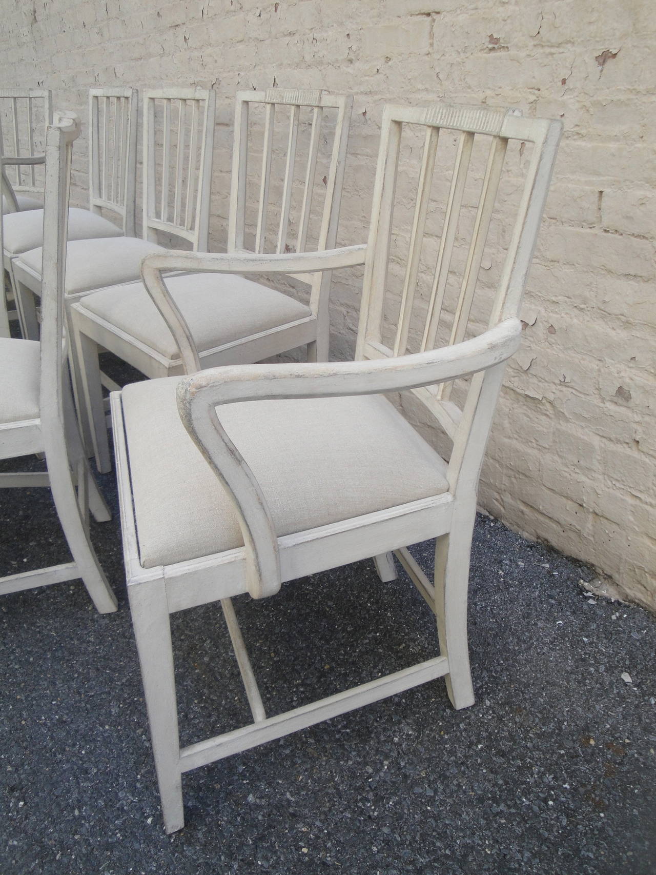 19th Century Set of 14 Swedish Dining Chairs