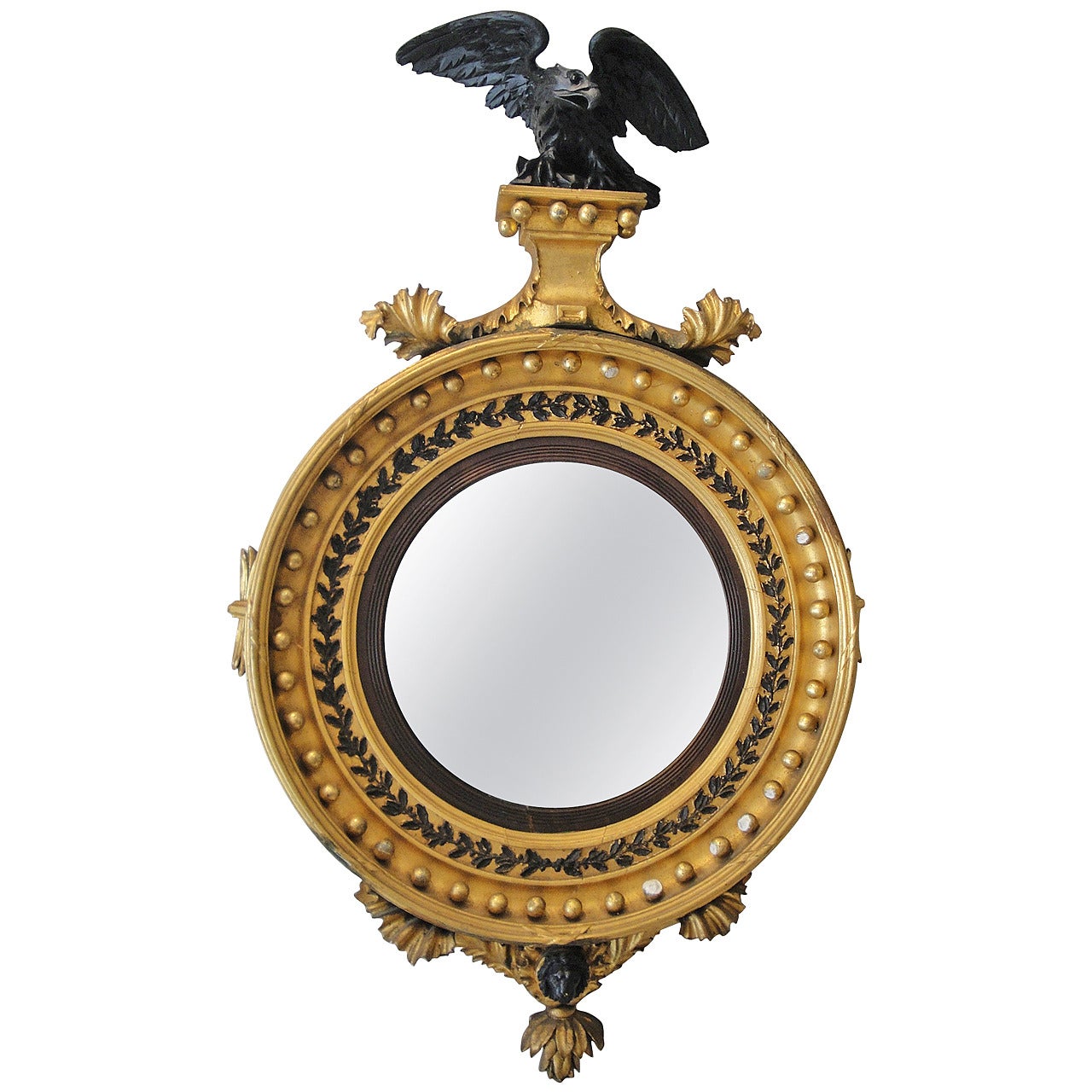 19th Century Regency Convex Mirror For Sale