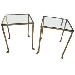 Pair of Brass Tables