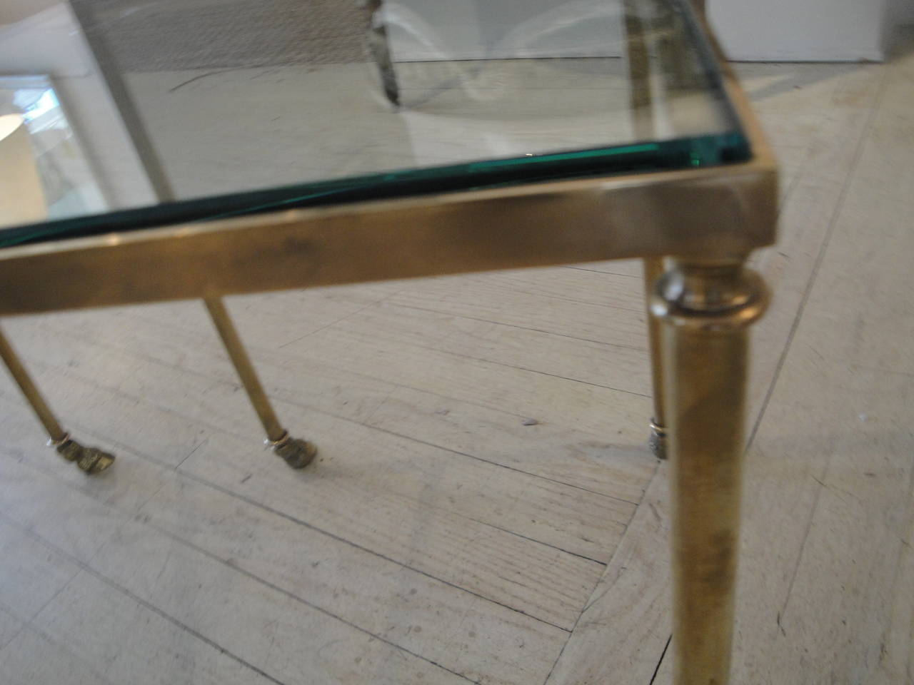 French Pair of Brass Tables