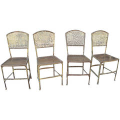 Set of Four French Industrial Side Chairs