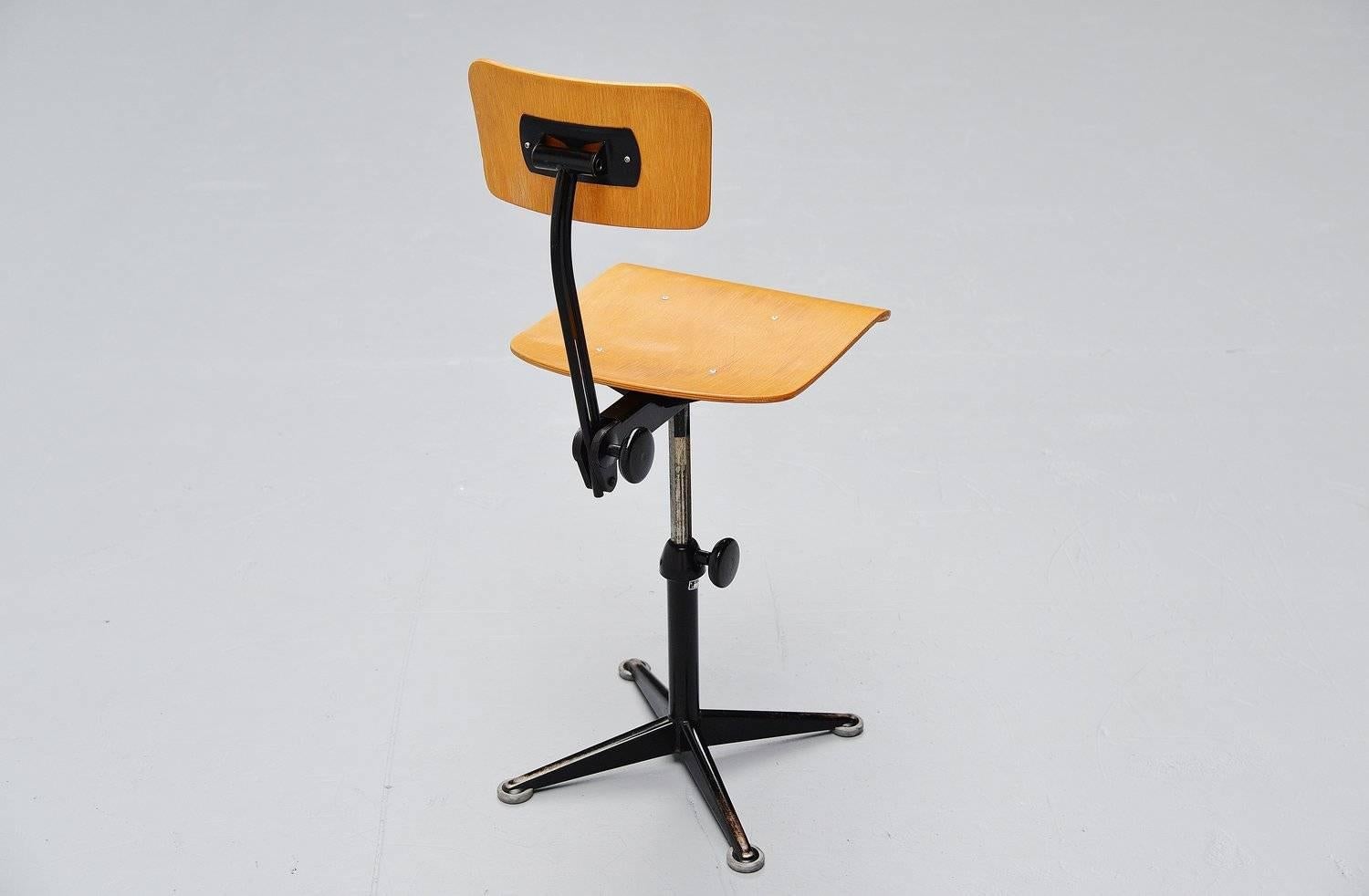 Mid-20th Century Friso Kramer Drafting Chair Set Ahrend de Cirkel, 1963