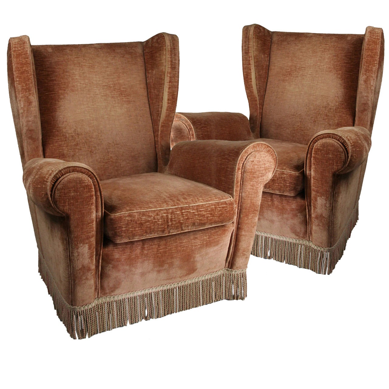 Pair of Italian Armchairs in the Style of Giò Ponti