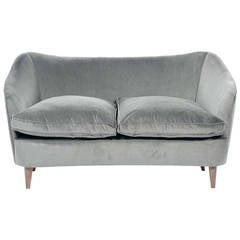 Cassina Two-Seat Velvet Sofa