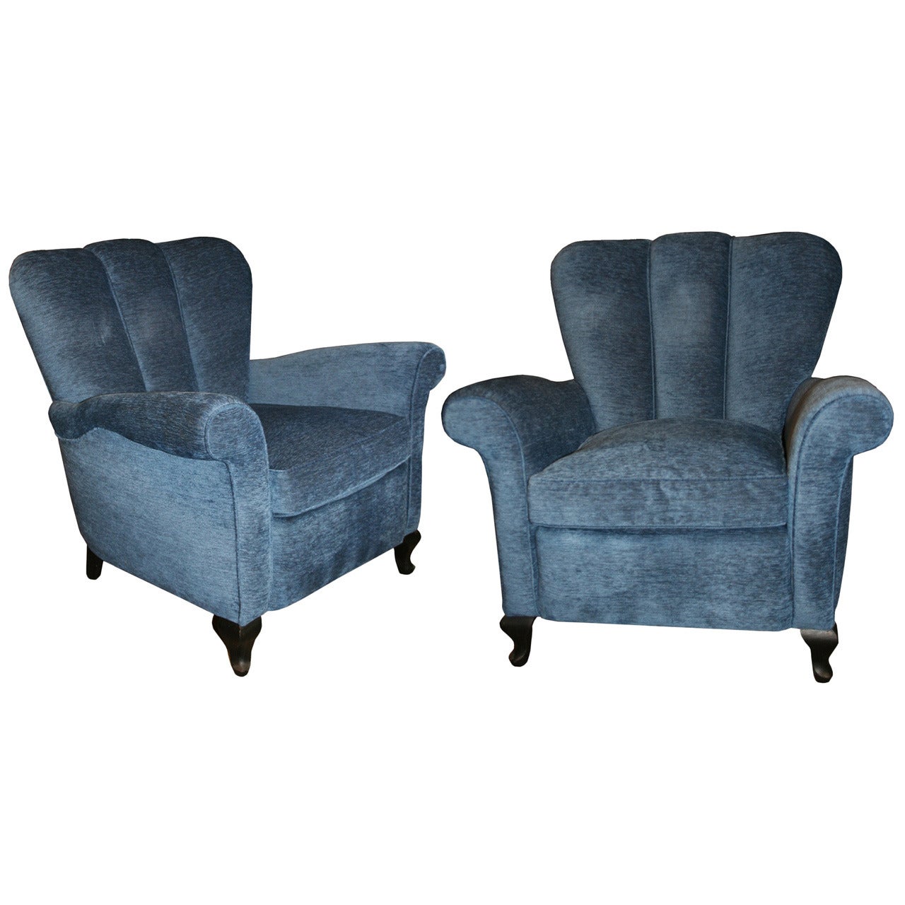 Beautiful Pair of Italian Armchairs For Sale