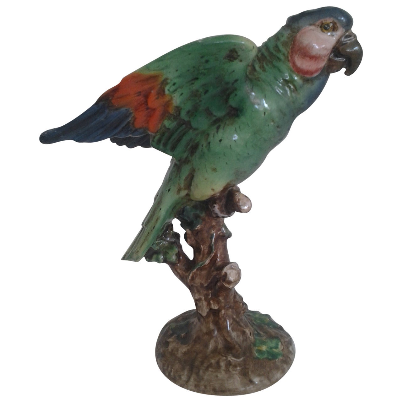 Ugo Zaccagnini Rare Ceramic Parrot For Sale