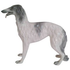 Very Rare Ceramic Sculpture of a Dog