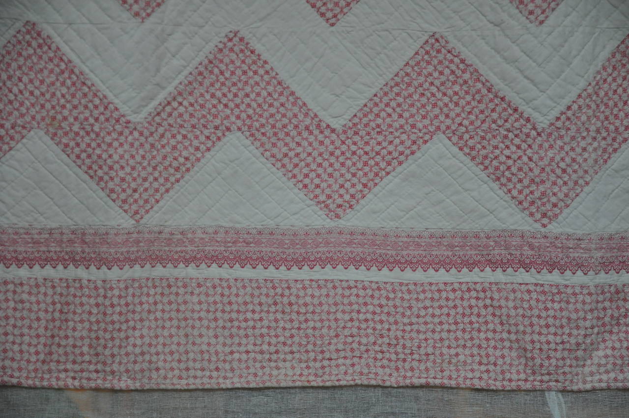 Late 19th Century Streak of Lightning Quilt For Sale