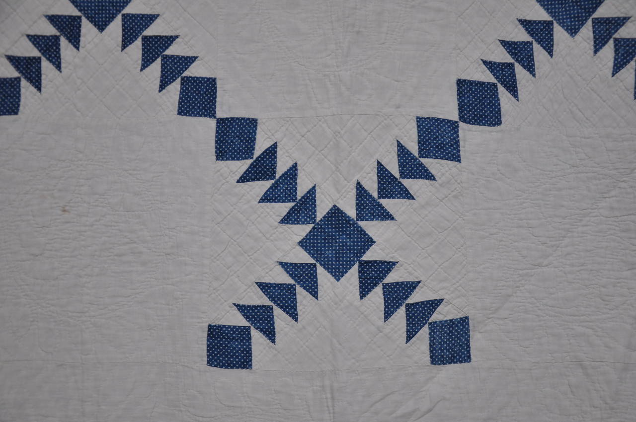 19th Century Diamonds in a Wild Geese Sashing Quilt
