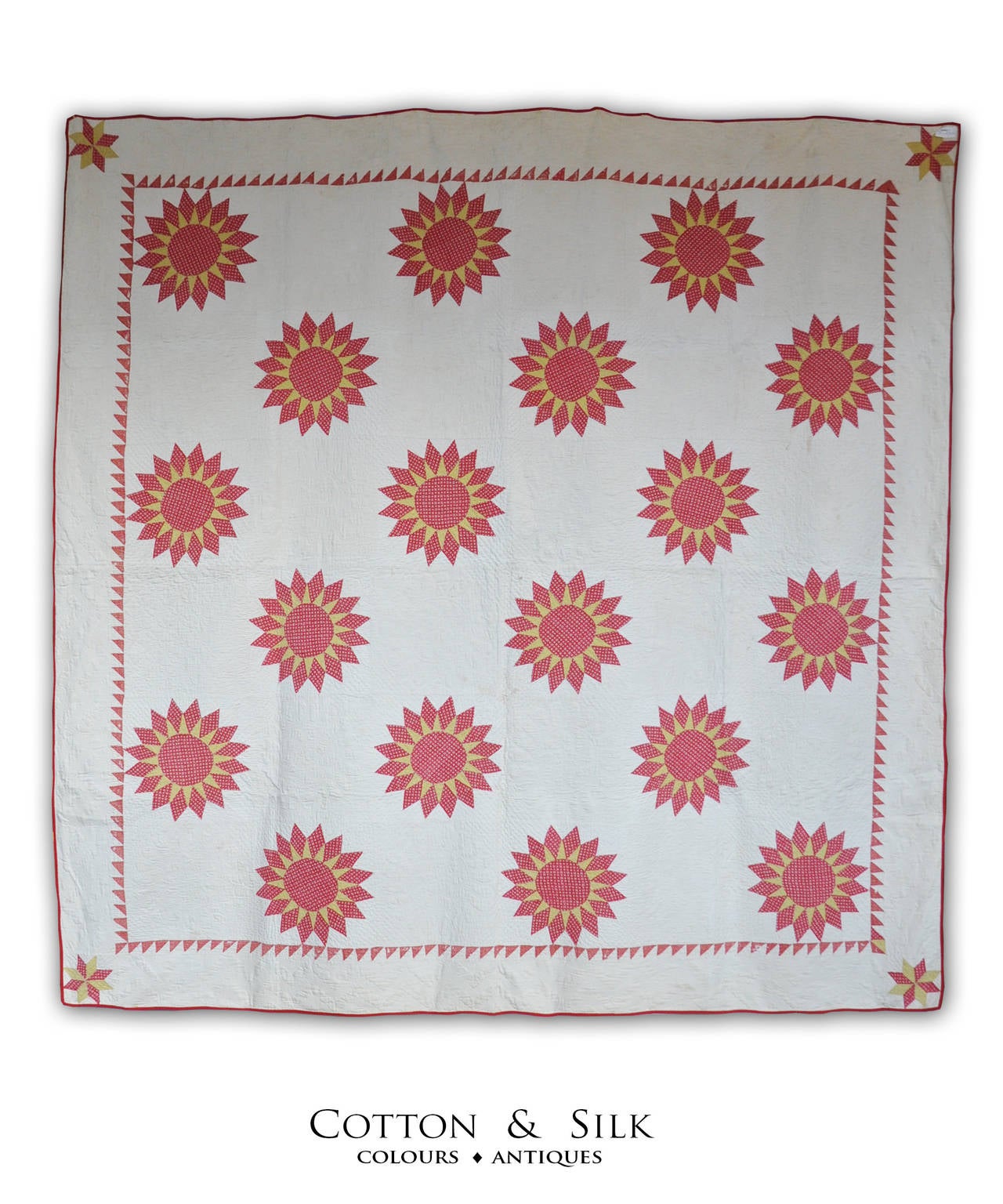 Sunburst Star with Saw-Tooth Border Quilt