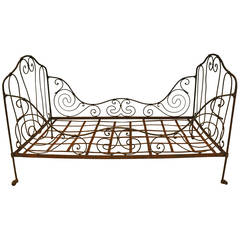 Antique 19th Century French Iron Bed