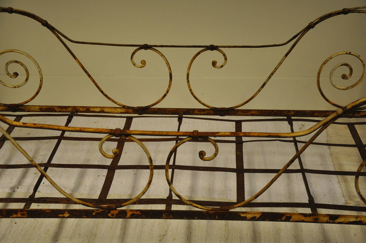 Victorian 19th Century French Iron Bed For Sale
