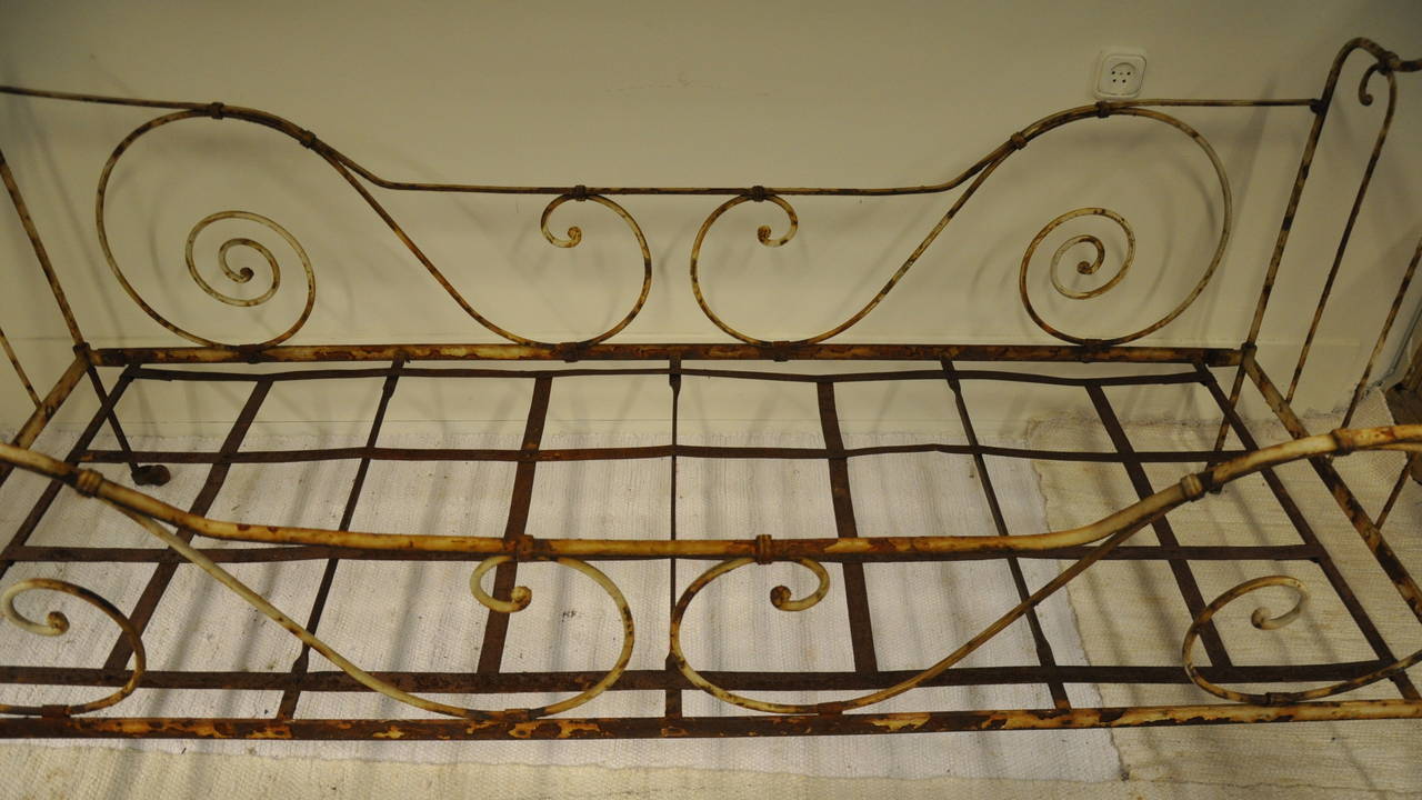 19th Century French Iron Bed For Sale 3