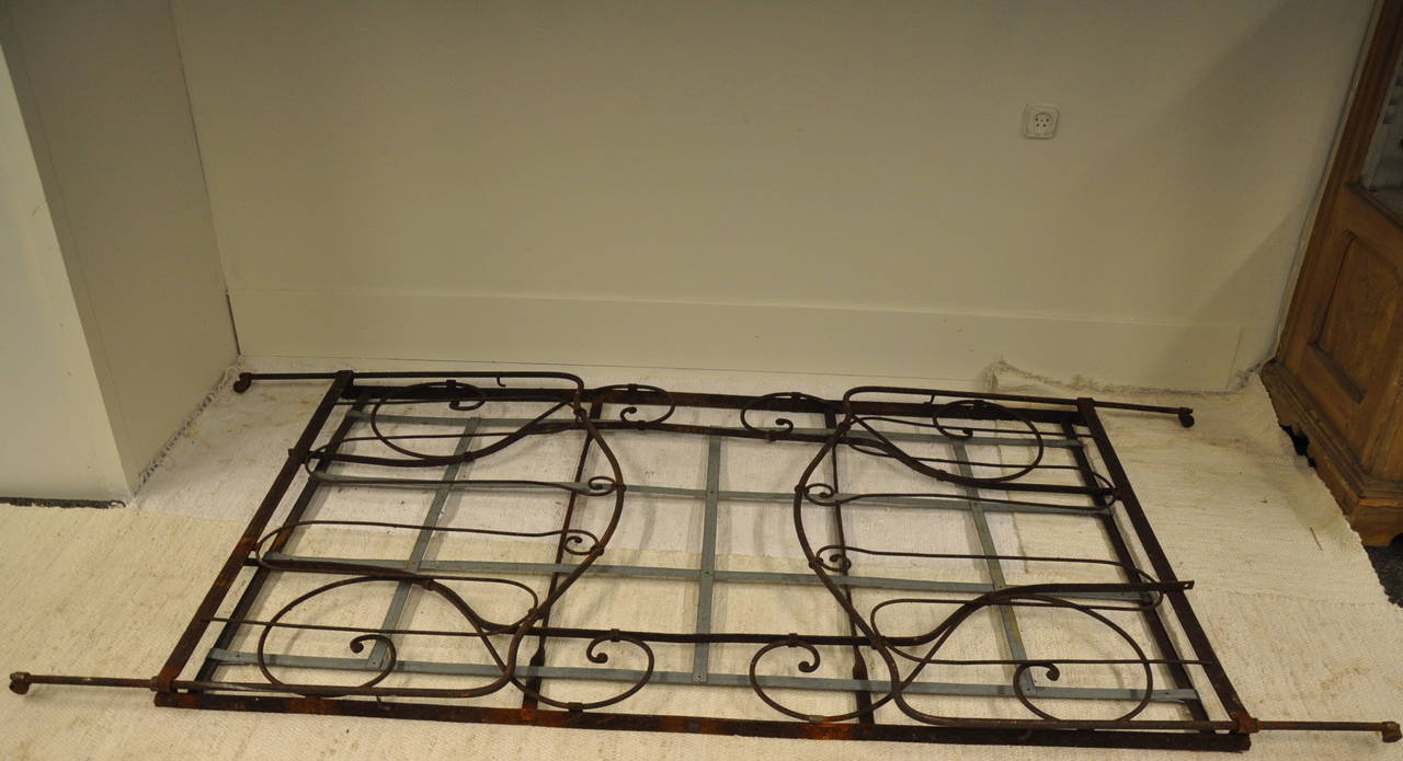 Victorian 19th Century French Iron Bed For Sale
