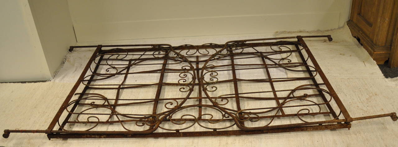 Victorian 19th Century French Iron Bed For Sale