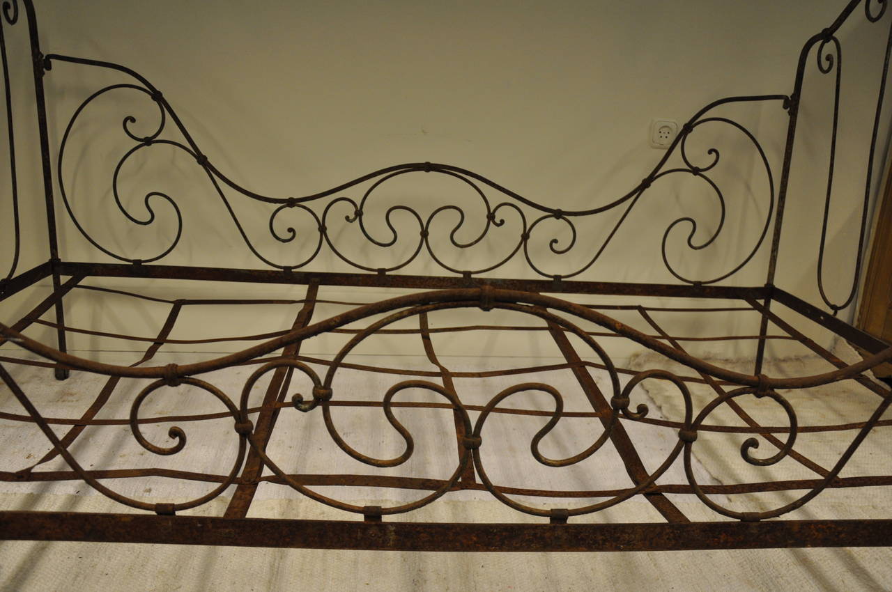 19th Century French Iron Bed For Sale 5