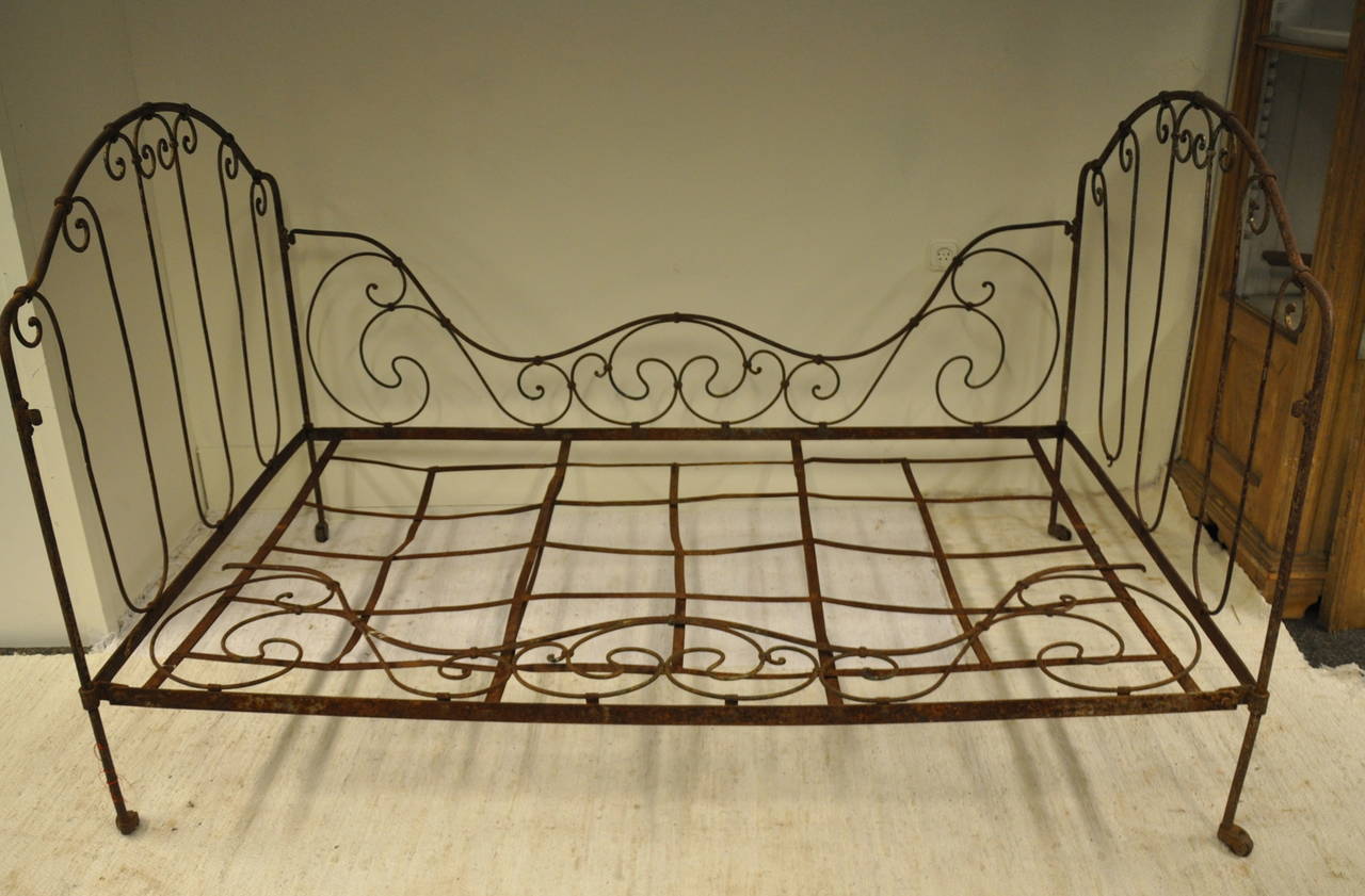 19th Century French Iron Bed For Sale 3