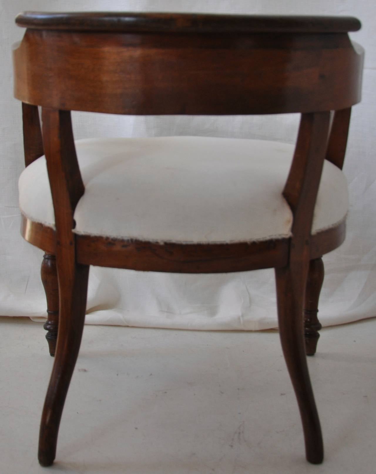 French 19th Century Mahogany Desk Chair In Excellent Condition For Sale In den Haag, NL
