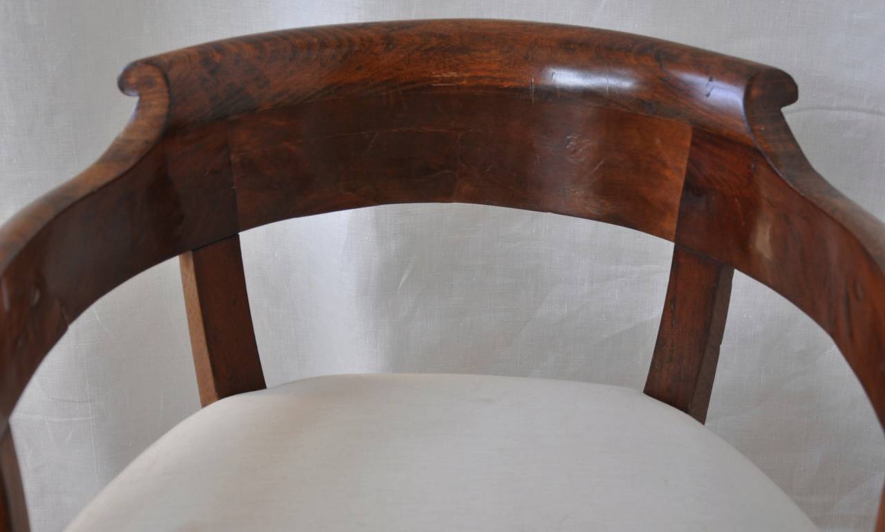 French 19th Century Mahogany Desk Chair For Sale 3
