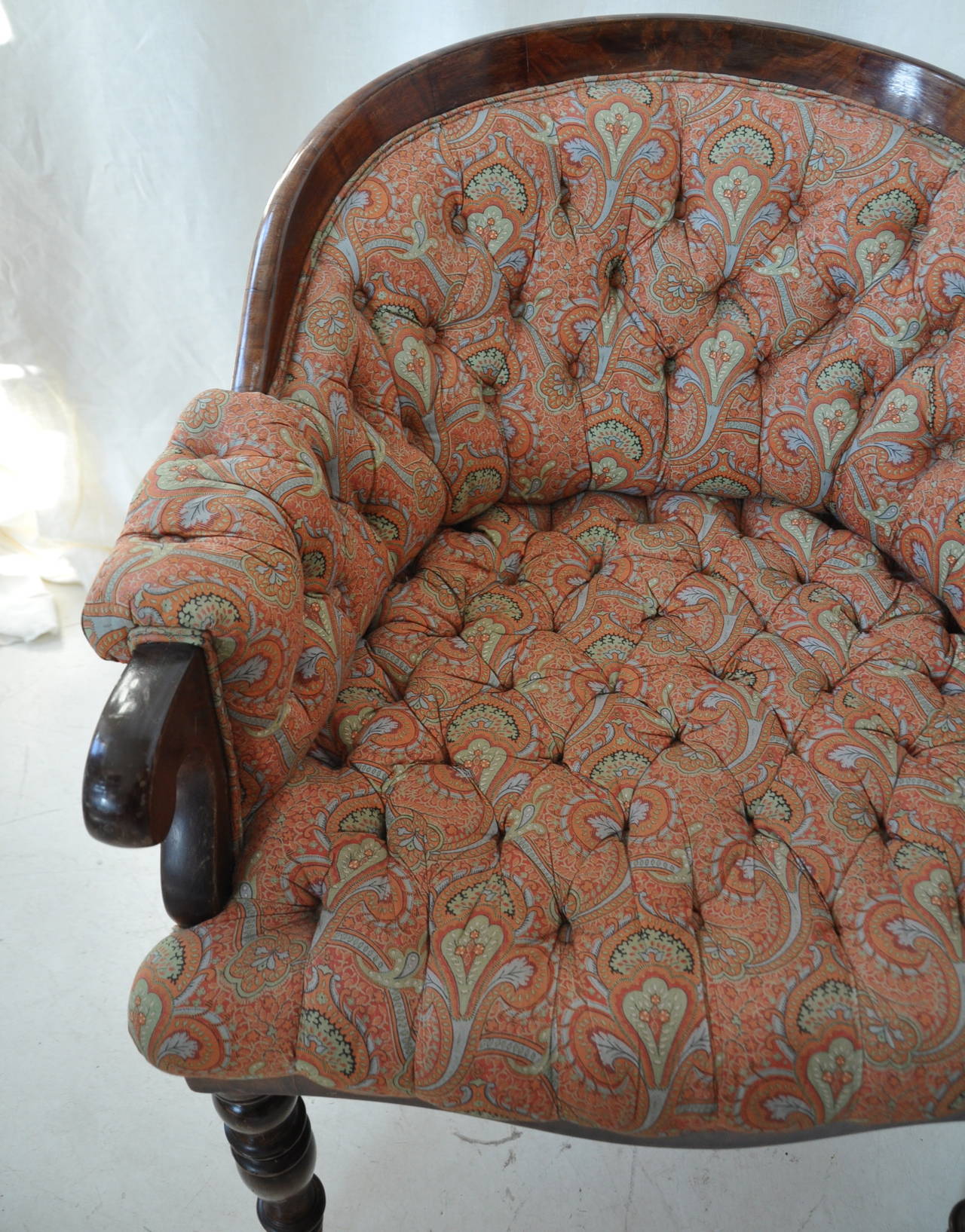 19th Century Tufted Desk Chair In Excellent Condition For Sale In den Haag, NL