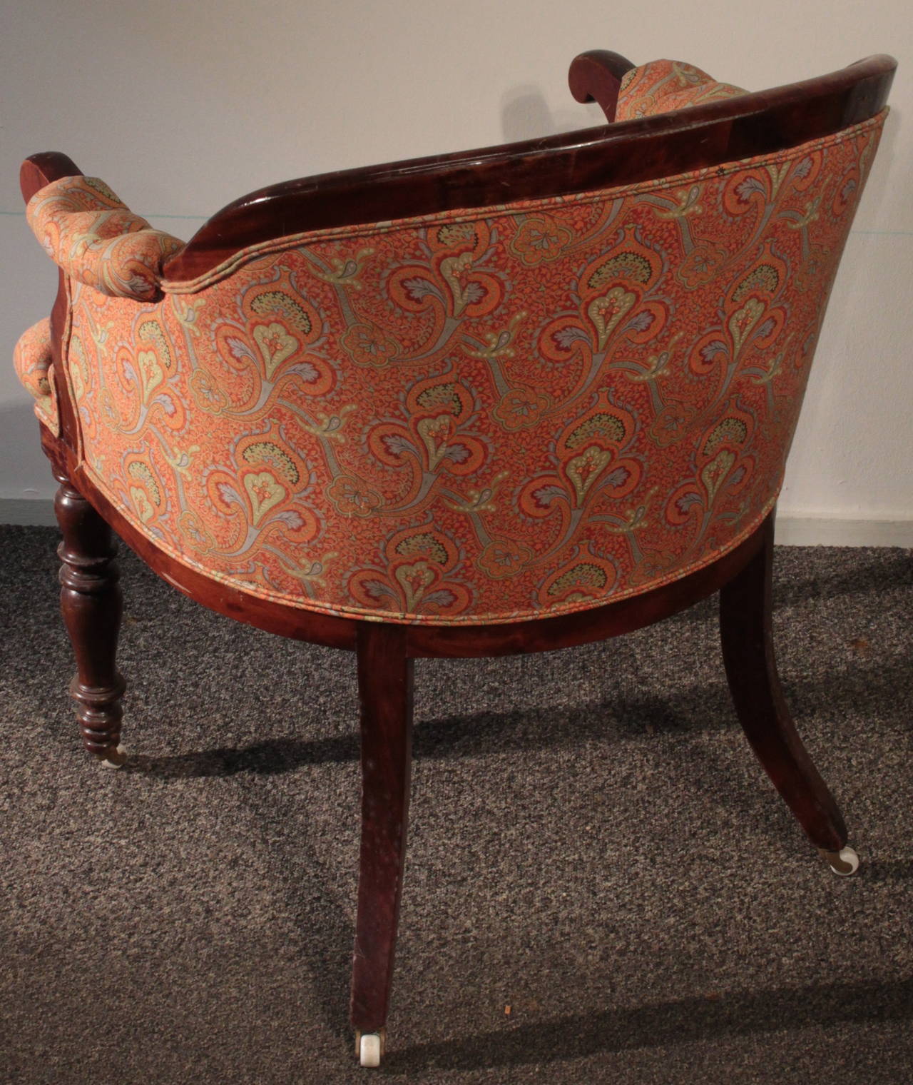 19th Century Tufted Desk Chair For Sale 3