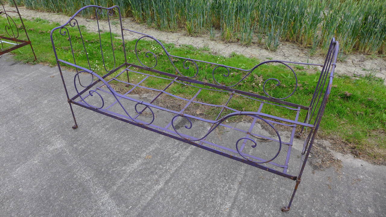 19th Century French Iron Bed