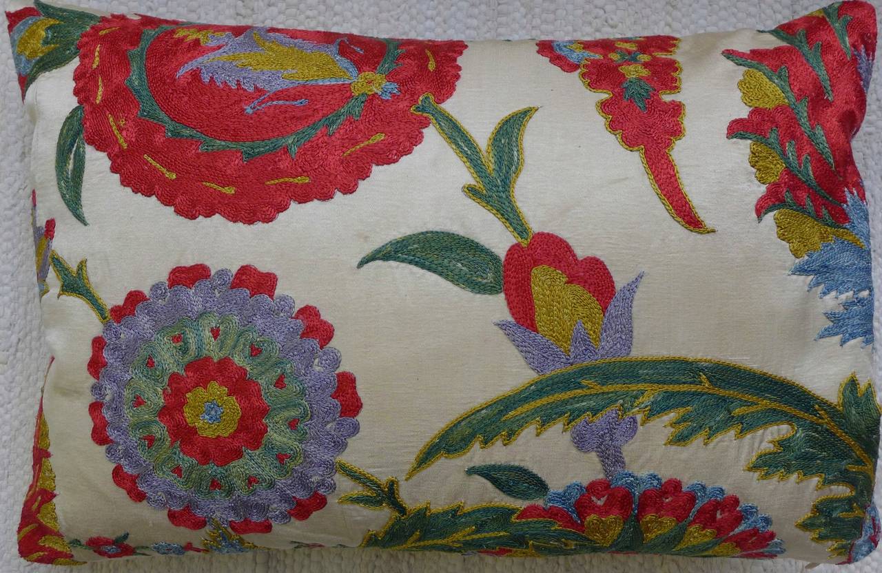Uzbek Pair of Suzani Pillow Covers