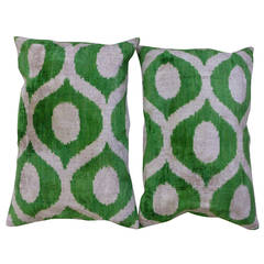 A Pair of Turkish Silk Velvet Pillow Covers