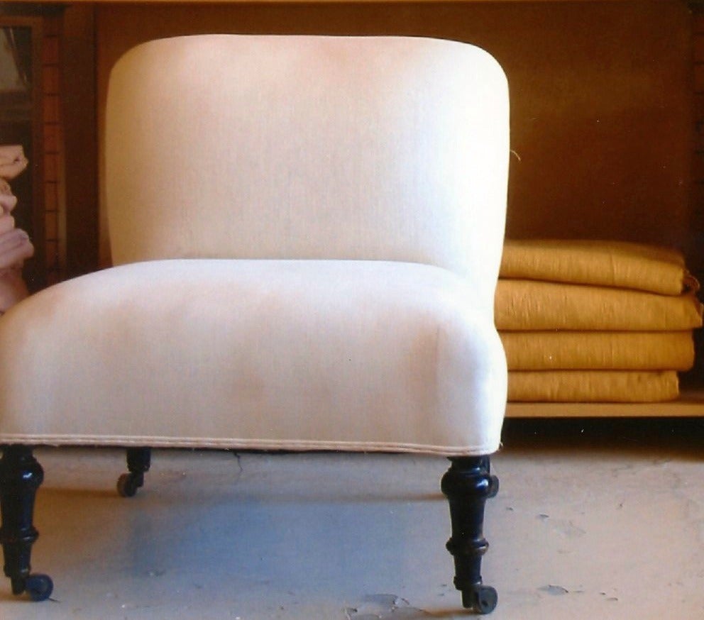 French Slipper Chair in the Napoleon III Style 2