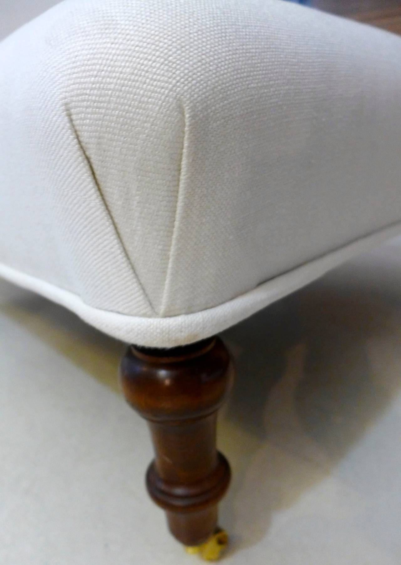 Hemp French Slipper Chair in the Napoleon III Style
