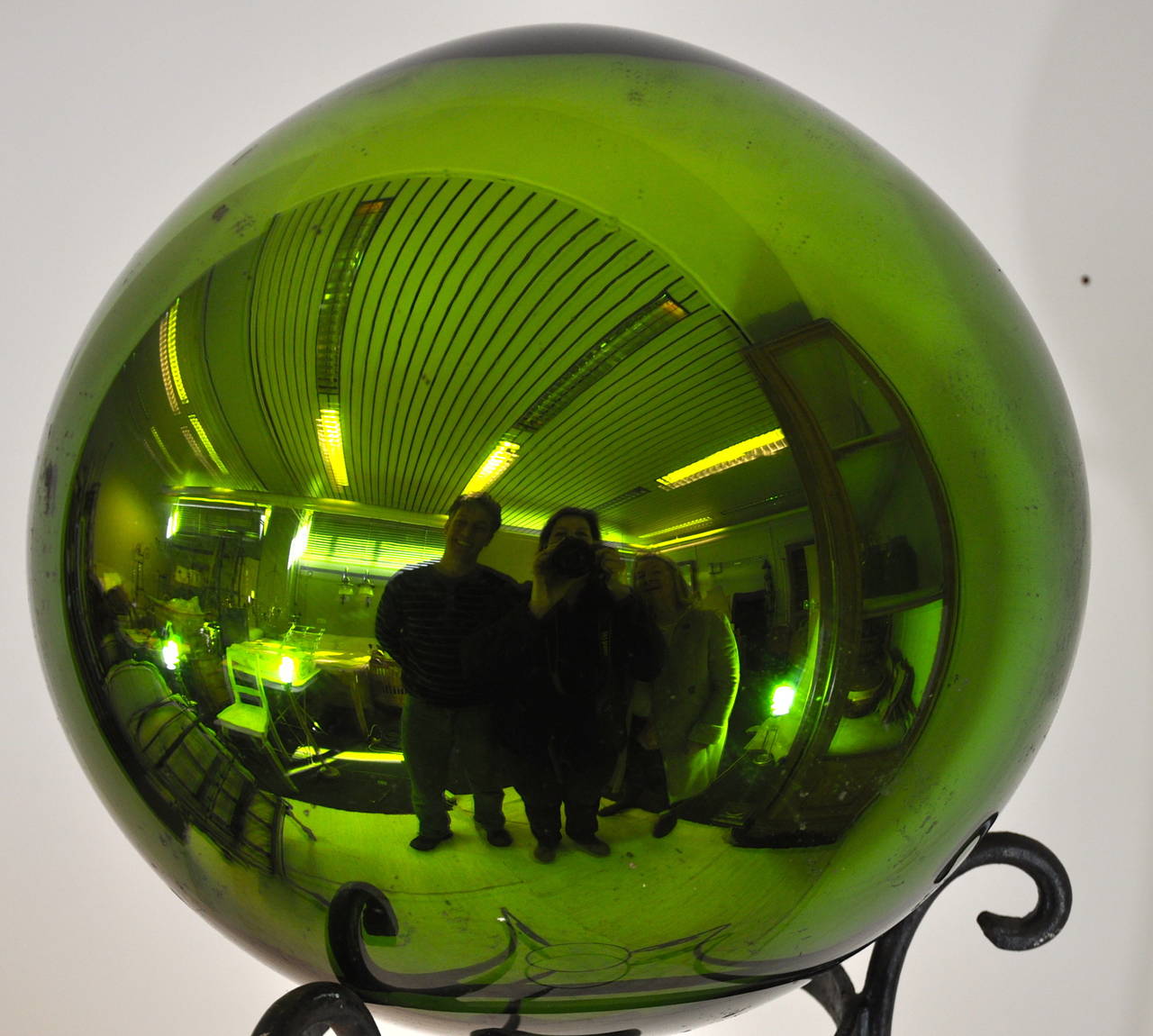 20th Century Witch Ball on a Stand For Sale