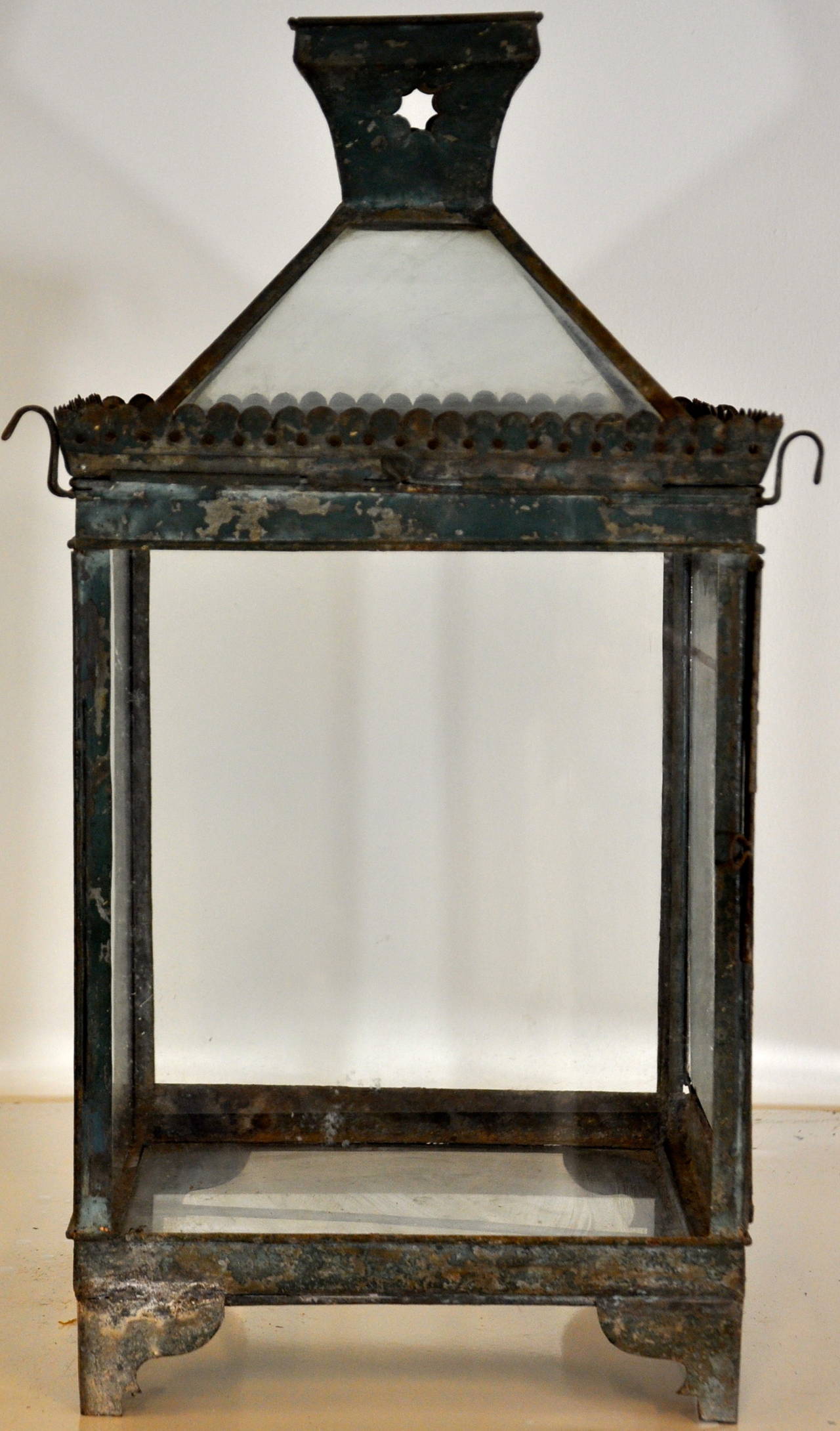 British Colonial 19th Century Indian Painted Lantern