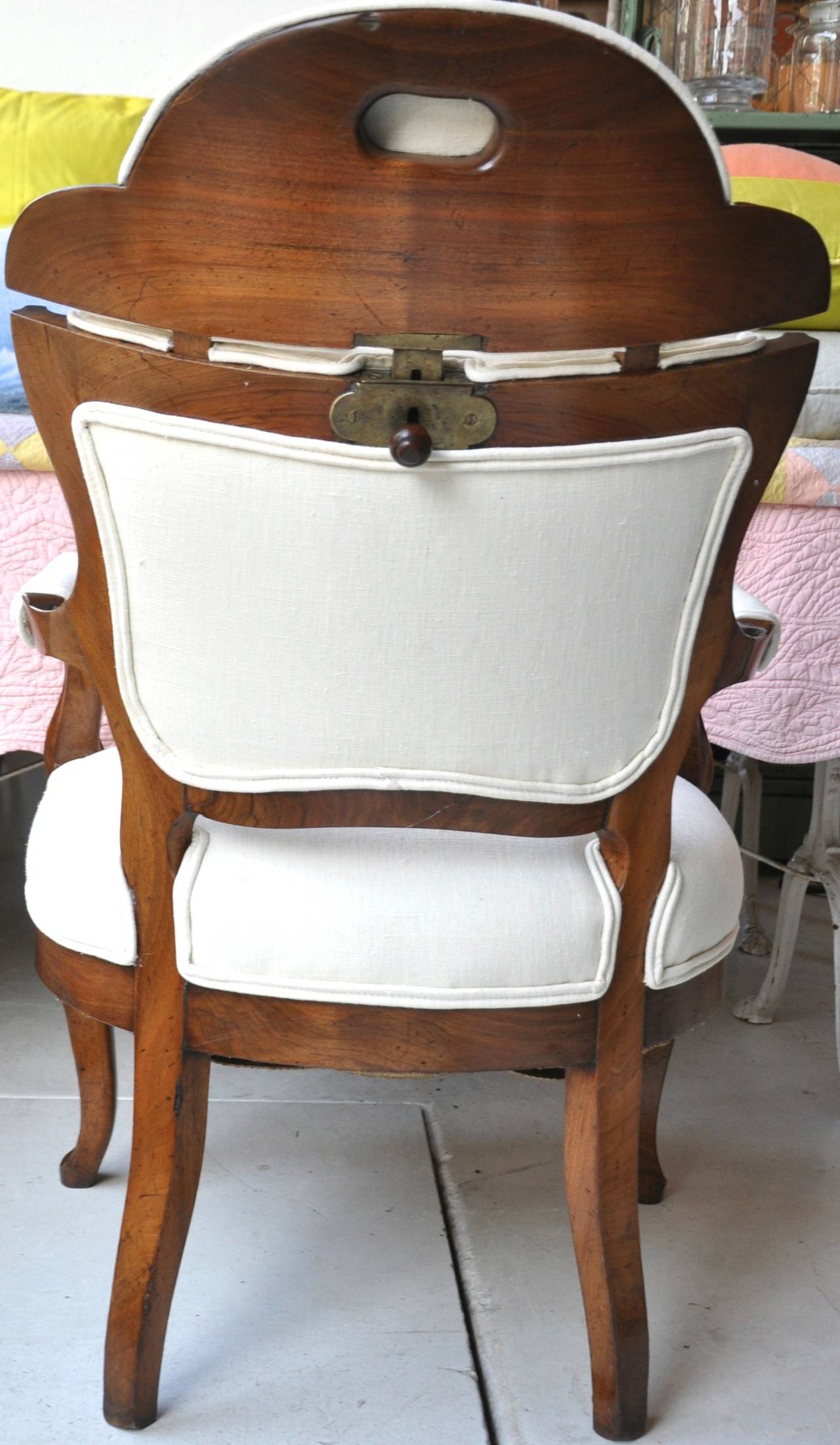 Rococo 18th Century Barber's Chair with Extending Back For Sale
