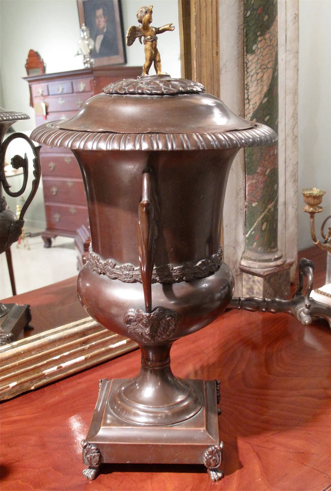English Regency Copper Hot Water Urn, Early 19th Century For Sale 3