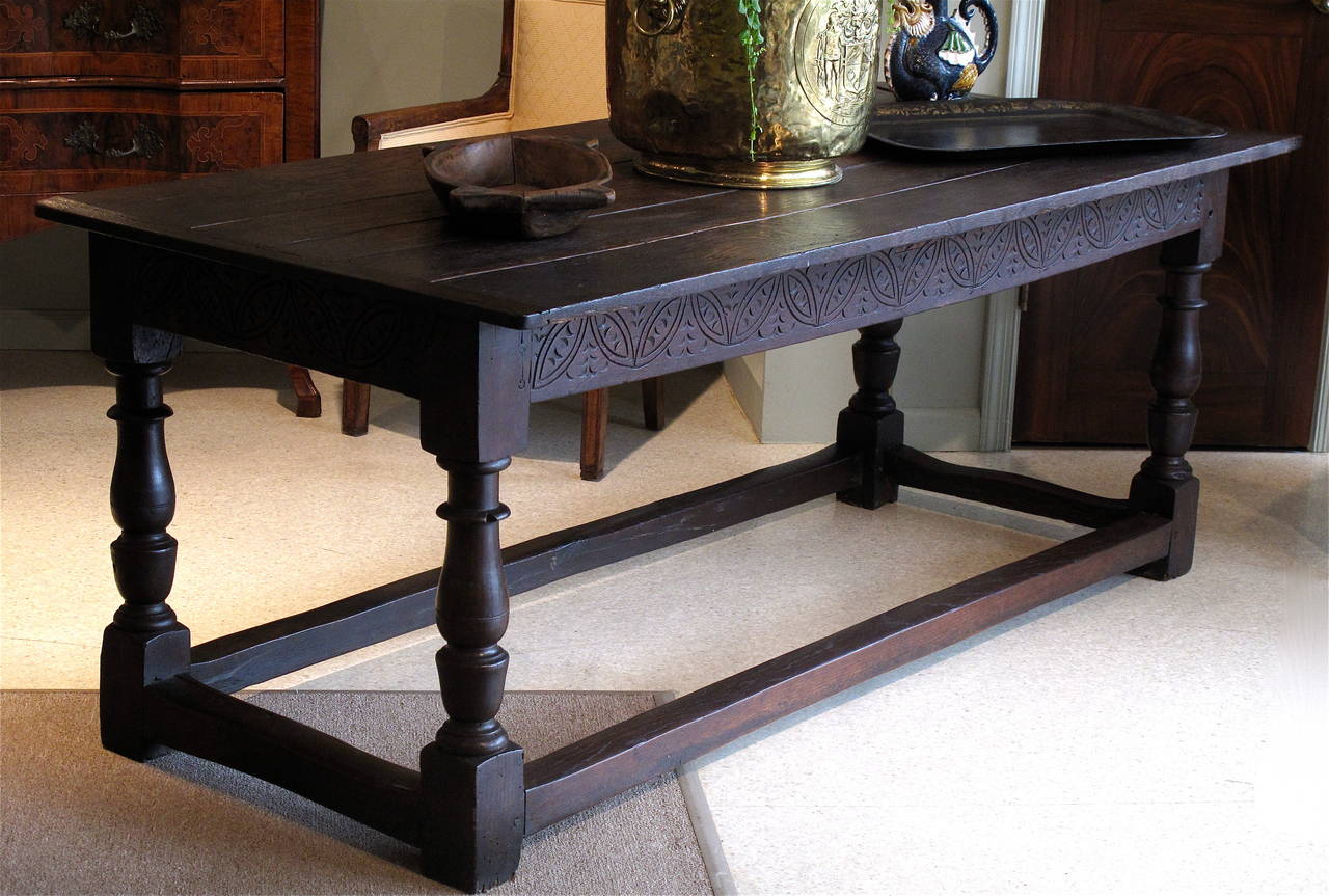 Baroque English Refectory Table, 17th Century For Sale
