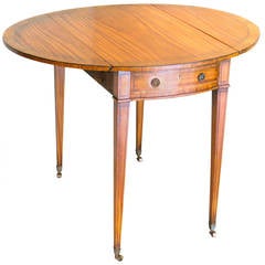 Antique George III Satinwood Pembroke Table, 18th Century