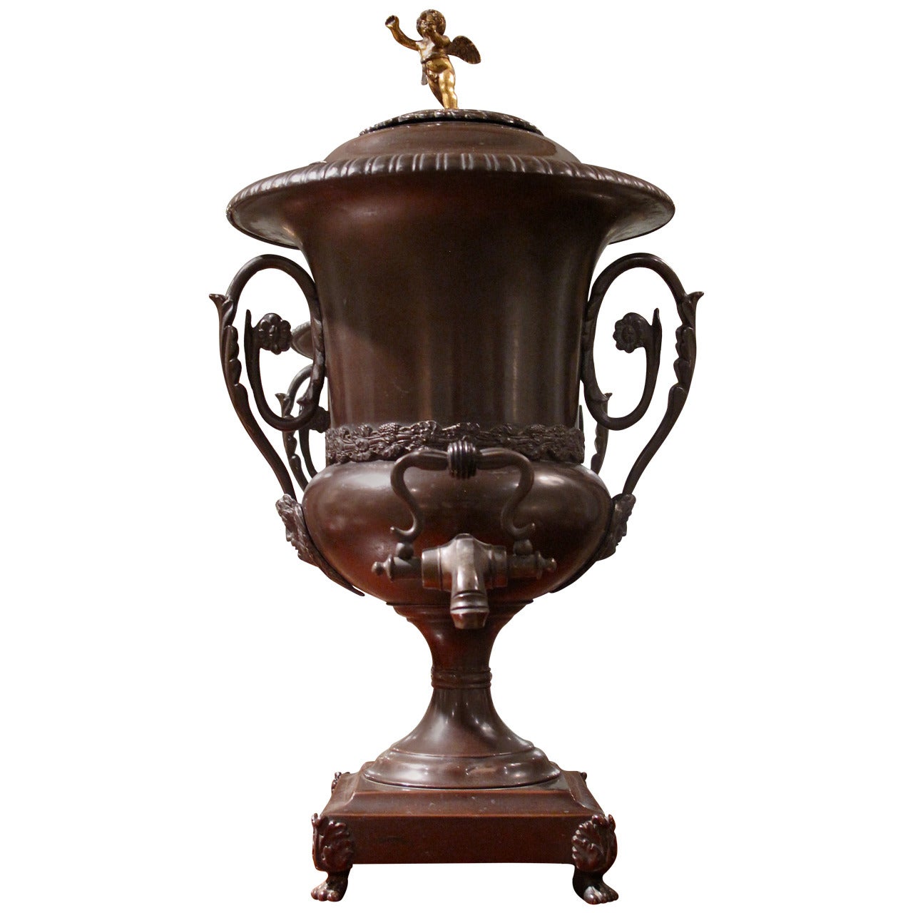 English Regency Copper Hot Water Urn, Early 19th Century For Sale