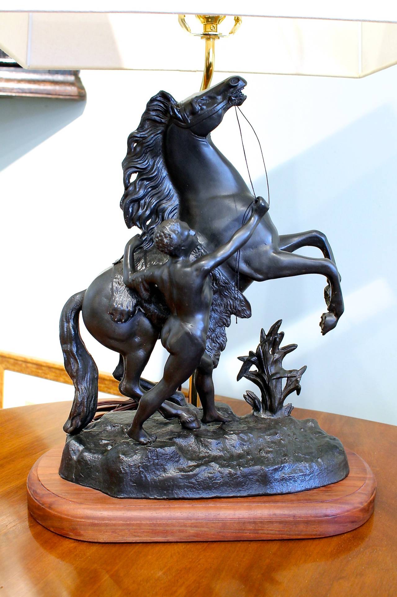 French Cheval de Marly Lamp For Sale