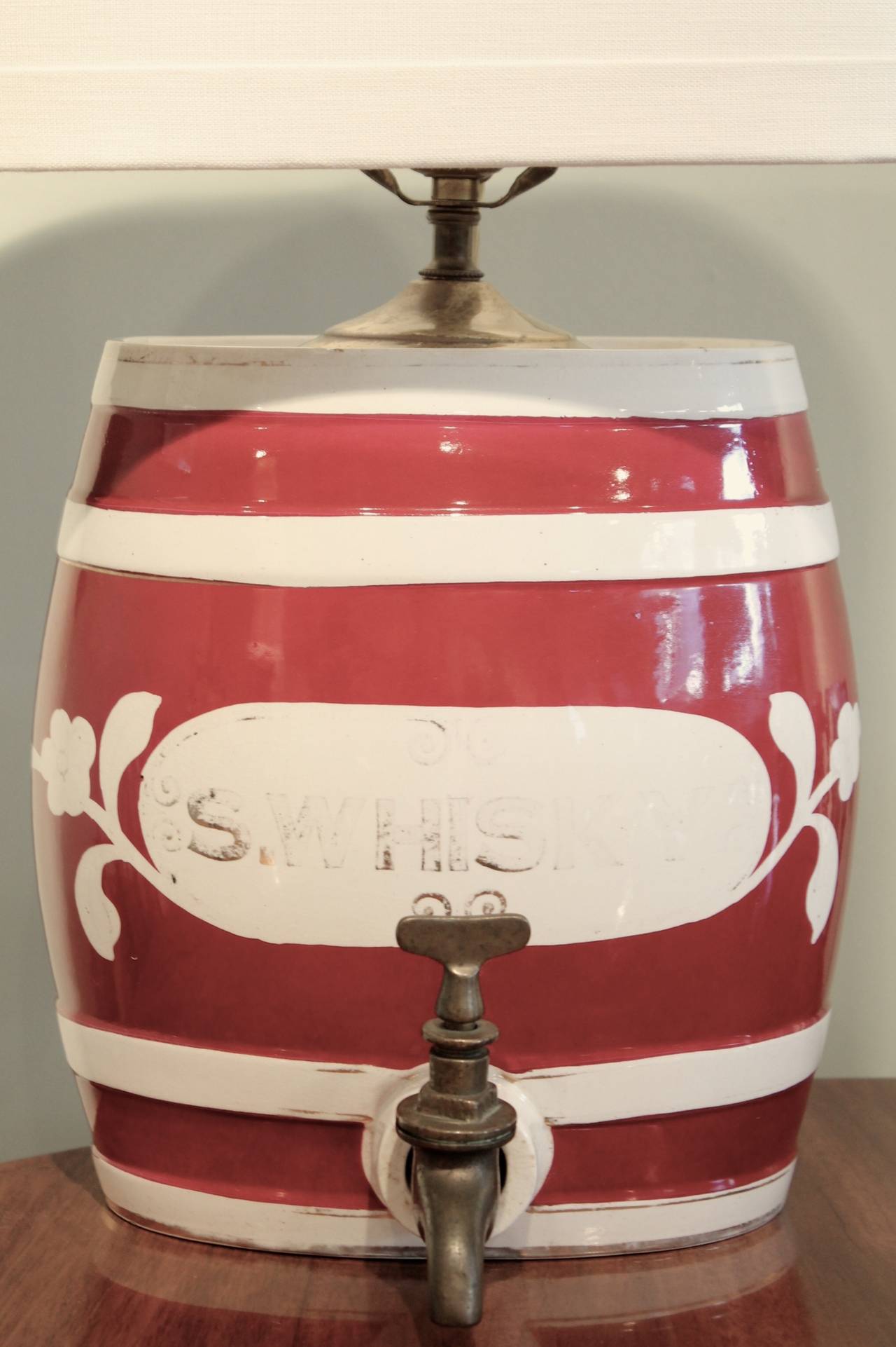 Victorian English Spirit Barrel Lamp