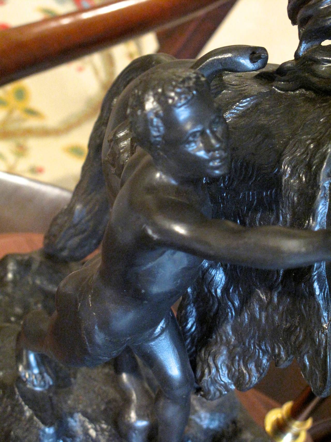 Spelter Cheval de Marly Lamp For Sale