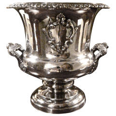 Silver on Copper English Champagne Bucket