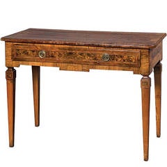 Italian Neoclassical Marquetry Console Table, 18th Century