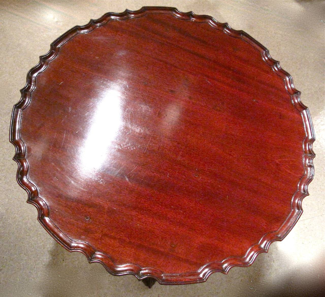 Mahogany George II Tilt-Top Table with Pie Crust Top For Sale