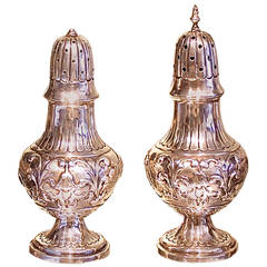 Pair of Dutch Silver Salt and Pepper Shakers