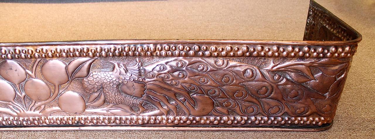 19th Century English Arts and Crafts Copper Fender For Sale